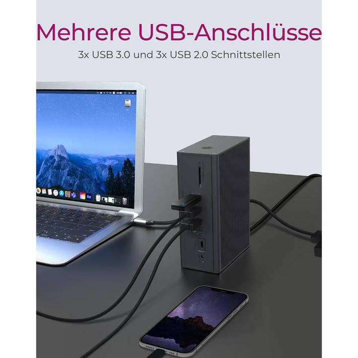 Produktbild Icy Box IB-DK2262AC (USB-C, 3 Ports)