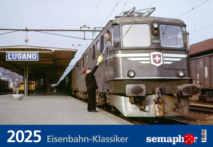 Actual product image Semaphore calendar "Railway classics 2025" (German)