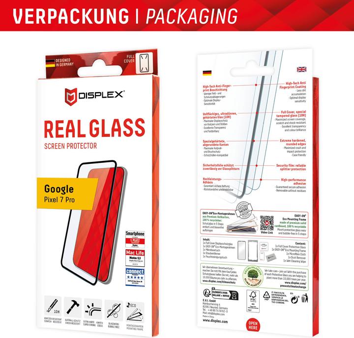 Image du produit Displex Real Glass, Full Cover Panzerglas (1 pièce(s), Google Pixel 7 Pro)