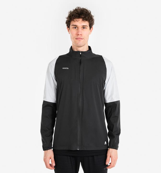Actual product image Kipsta Women's/men's football rain jacket - CLR white/black (L)