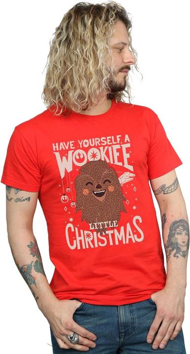 Actual product image Star Wars Mens Wookiee Little Christmas T-Shirt (S)