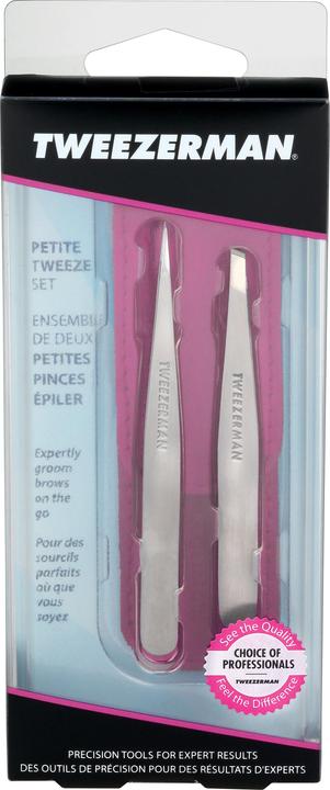 Immagine prodotto Tweezerman Set di pinzette in acciaio inossidabile con custodia in pelle