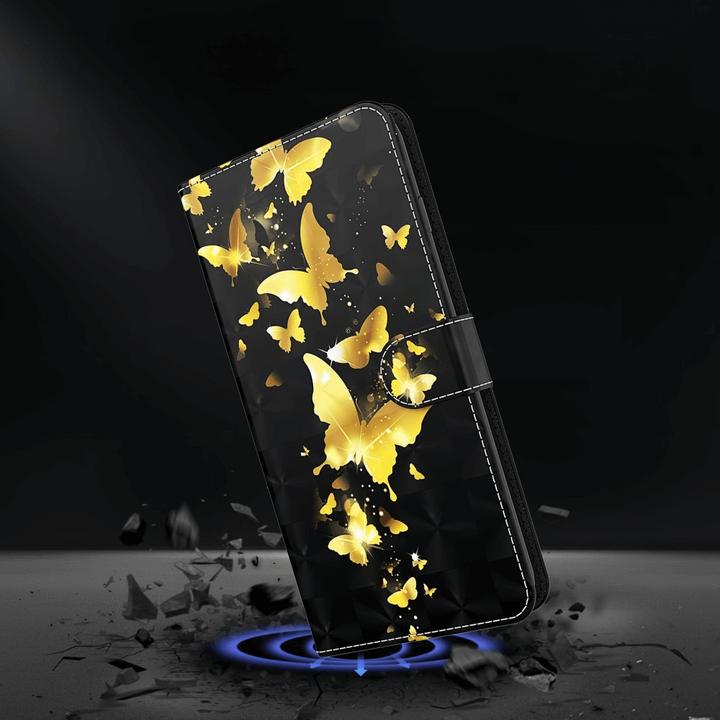 Produktbild Cover-Discount Google Pixel 8 Pro - Etui Glitzer Effekt Schmetterling gold (Google Pixel 8 Pro)