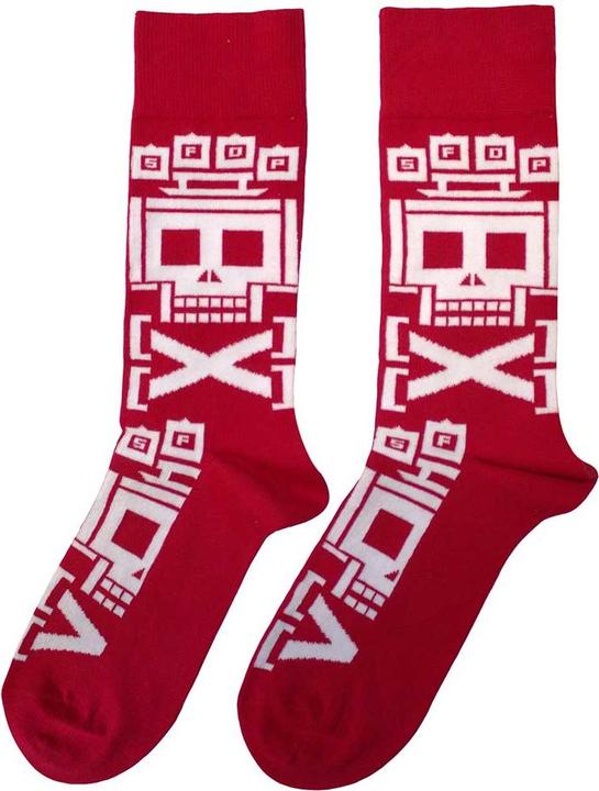 Immagine prodotto Five Finger Death Punch Calzini unisex da adulto con teschio pixelato a ripetizione (40.5 - 45.5)