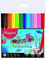 Produktbild Maped Filzstifte Ocean 12 Stück Im Etui (Mehrfarbig, 12 x)