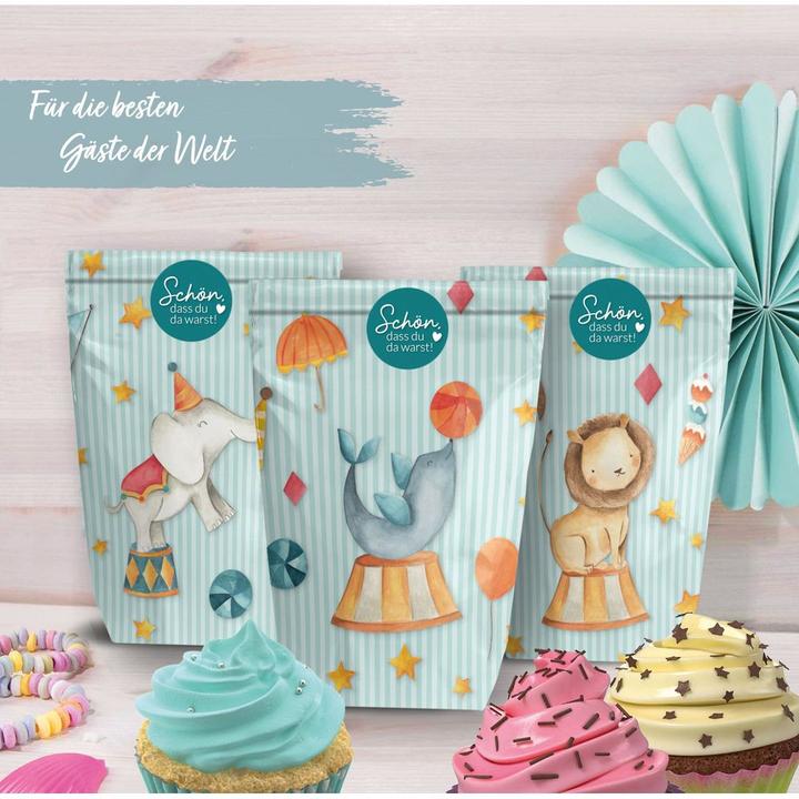 Image du produit Papierdrachen 12 sacs cadeaux d'anniversaire - Cirque (Pochette cadeau, 12 x)