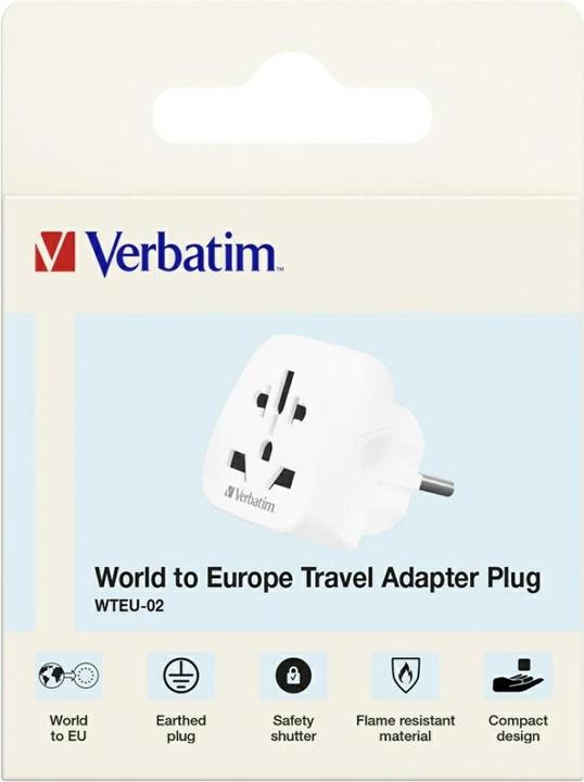 Actual product image Verbatim Travel Plug 'World to Europe