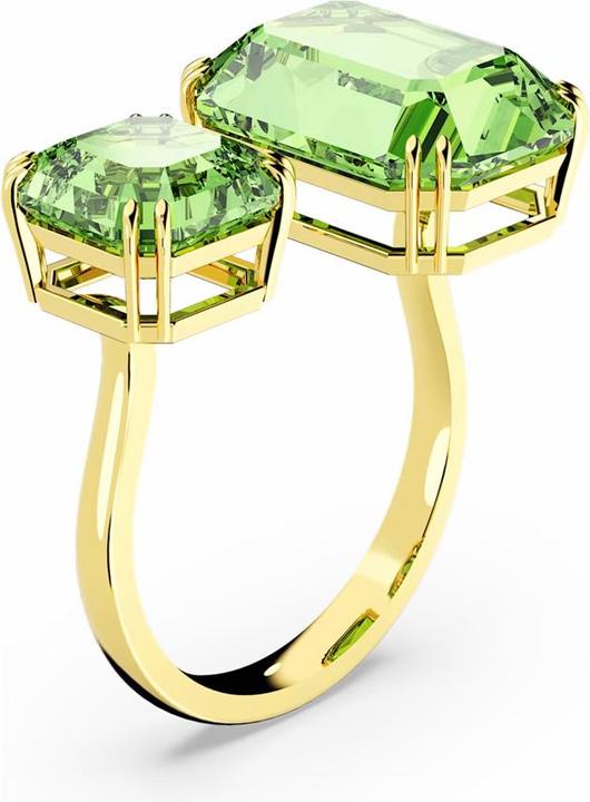 Produktbild Swarovski Millenia Offener Ring Oktagon Schliff Grün Gold (60)
