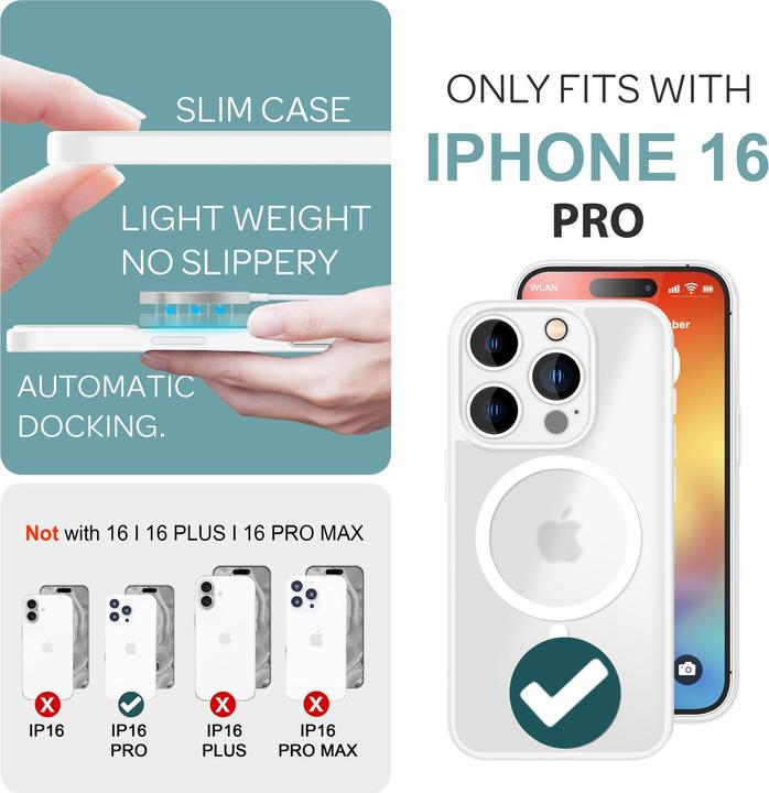 Image du produit Nalia Étui hybride mat avec fonction MagSafe (Apple iPhone 16 Pro)