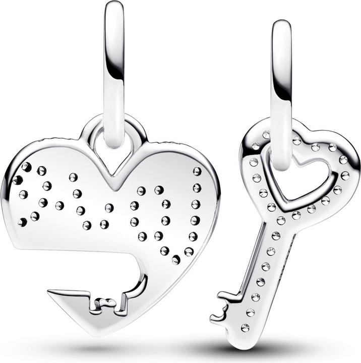 Produktbild Pandora Teilbarer Herz & Schlüssel Charm (Sterling-Silber)