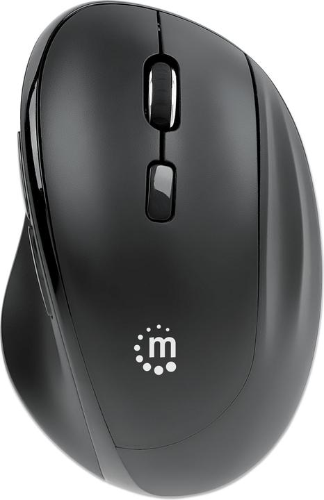 Actual product image Manhattan Ergonomic wireless mouse with 2-in-1 USB receiver (Wireless)