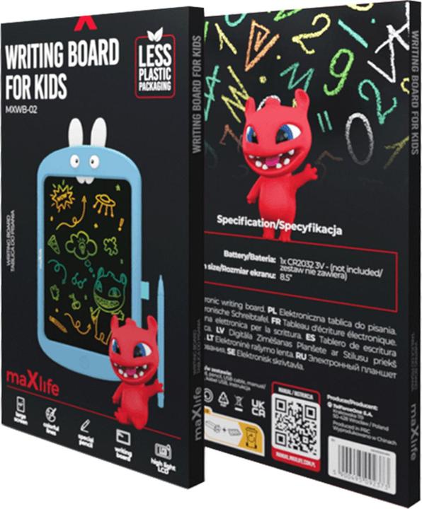 Actual product image Maxlife kids writing board MXWB-02 blue