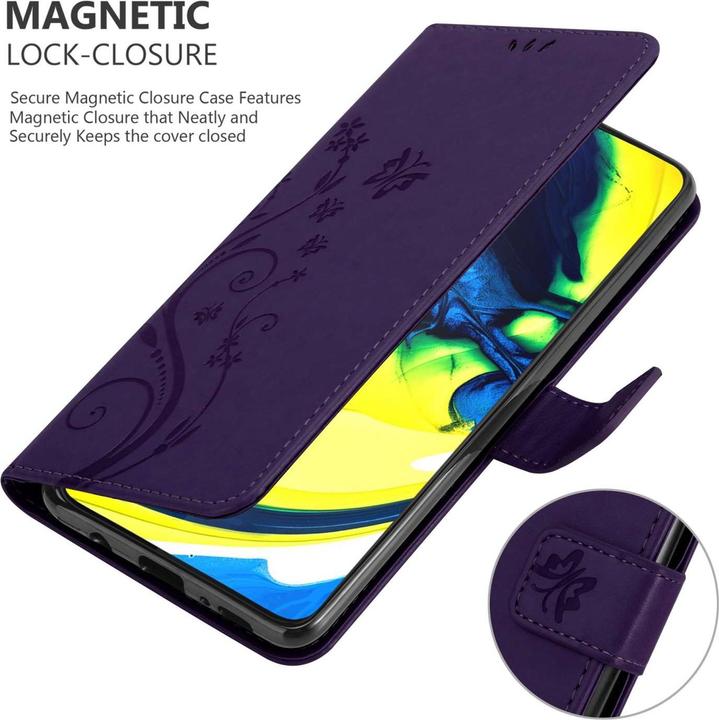 Produktbild Cadorabo Hülle für Samsung Galaxy A80 / A90 4G mit Blumen Muster (Samsung Galaxy A80)