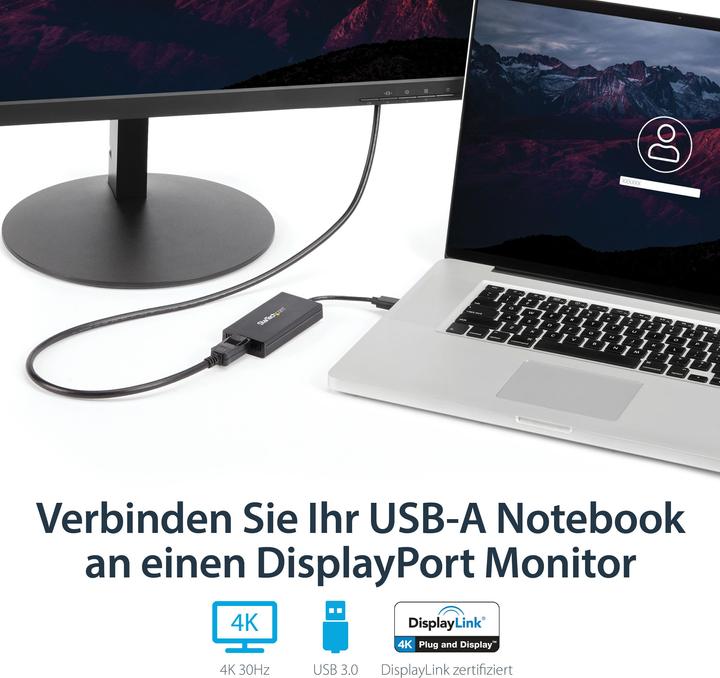 Actual product image StarTech USB 3.0 TO DISPLAYPORT - 4K (USB 3.0, 9 cm)