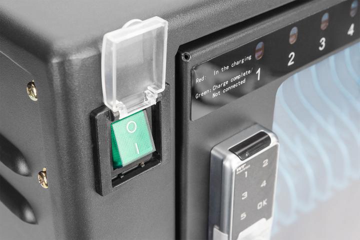 Actual product image Digitus Mobile charging cabinet, 14", USB-C, electr. PIN key, 16 charging stations, fan, 384 x 550 x 375 mm