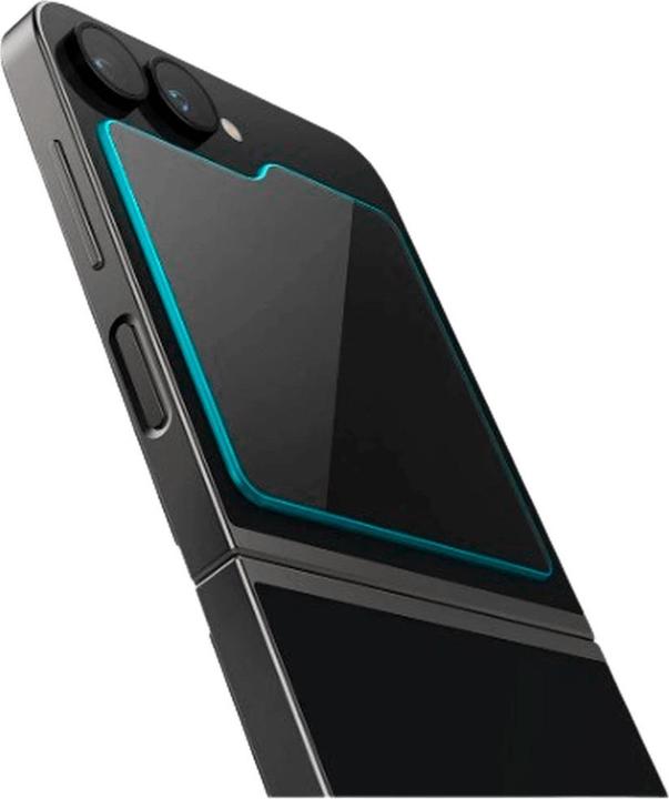 Actual product image Spigen EZ Fit Tempered Glass Clear Screen Protector Samsung Galaxy Z Flip 6 2-Pack (2 Piece, Samsung Galaxy Z Flip6)