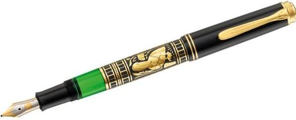 Produktbild Pelikan Füllhalter M700 Toledo EF Etui (Schwarz, Gold, Grün, 1 x)