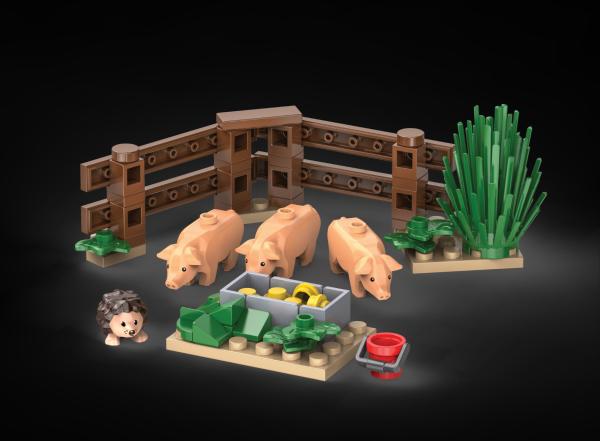 Actual product image Kiddicraft Pigs in the open air