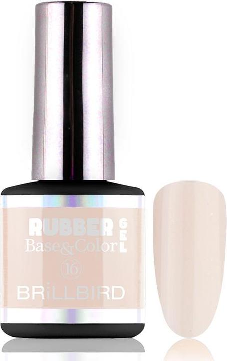 Produktbild BrillBird Rubber Gel Base&Coral #16 8ml (Gel-Effekt Nagellack)