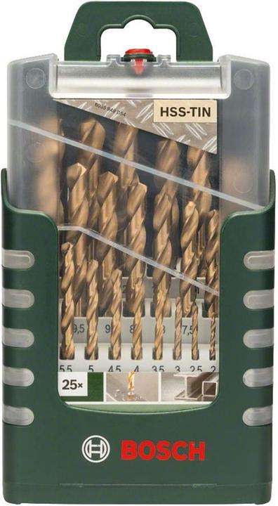 Produktbild Bosch Professional Zubehör 25tlg. Metallbohrer-Set HSS-TiN (1 mm, 1.5 mm, 2 mm, 2.5 mm, 3 mm, 3.5 mm, 4 mm, 4.5 mm, 5 mm, 5.5 mm, 6 mm, 6.5 mm, 7 mm, 7.5 mm, 8 mm, 8.5 mm, 9 mm, 9.5 mm, 10 mm, 10.5 mm, 11 mm, 11.5 mm, 12 mm, 12.5 mm, 13 mm)