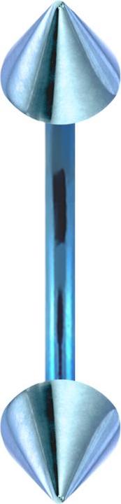 Actual product image Star Piercing Micro banana light blue with two cones (without brass, Titanium G23)