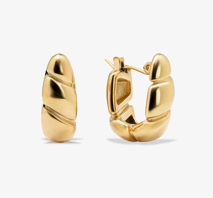 Actual product image Sensora Jewelry Flow Hoops earrings (Stainless steel)
