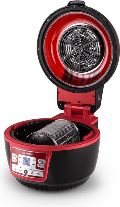Actual product image Klarstein VitAir Turbo Hot Air Fryer, Red/Black
