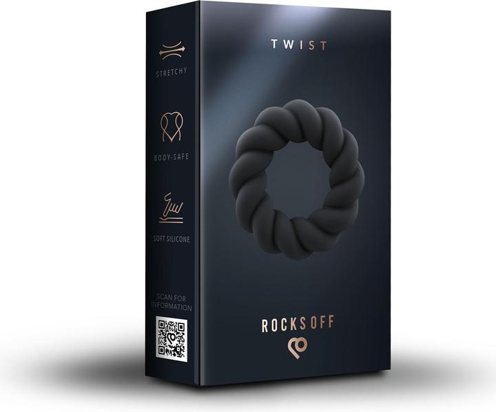 Image du produit Rocks-Off Twist - Anneau pénien non vibrant - Noir
