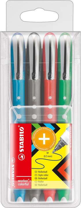 Immagine prodotto STABILO worker+ roller colorato (Rosso, Nero, Verde, Blu, 4 x)