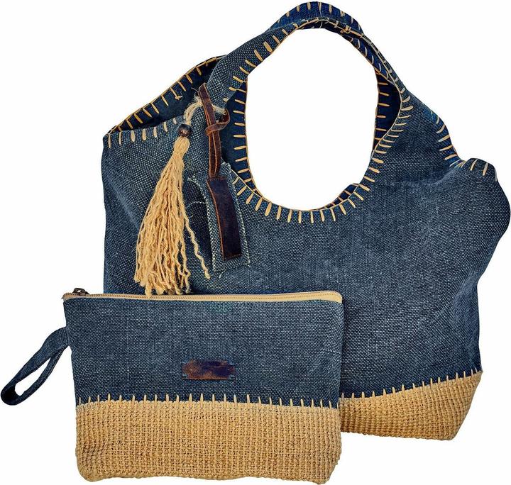 Actual product image Loberon Bag set of 2 Cacula blue/cream