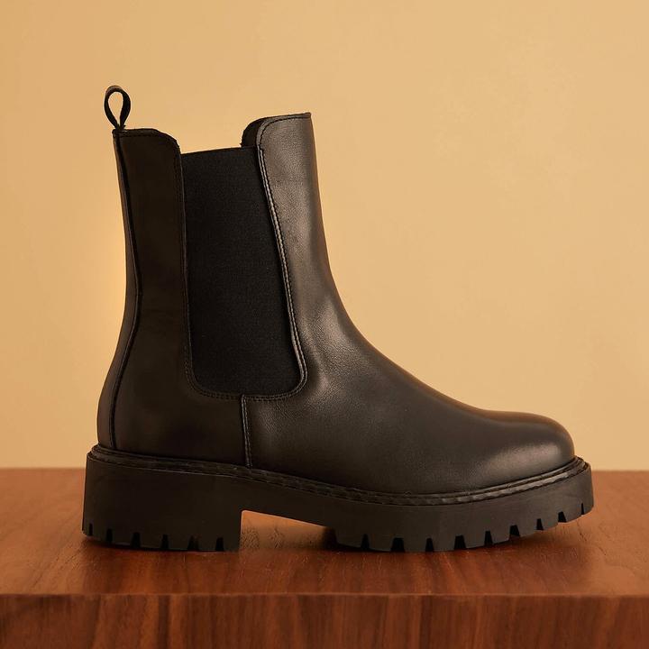 Image du produit La Redoute Collections Bottes chelsea en cuir Signature (42)