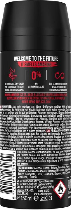 Immagine prodotto AXE Deo Spray Recharge 150 ml (Getto vaporizzato, 150 ml)