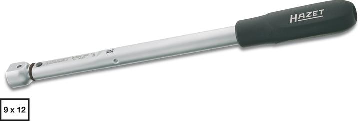 Actual product image HAZET Torque wrench 6391-50 ∙ Nm min-max: 5 - 50 Nm ∙ Tolerance: 2% ∙ Insert square 9 x 12 mm (5 Nm, 50 Nm)