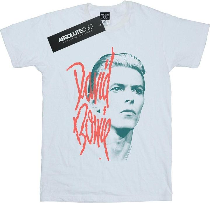 Actual product image David Bowie Womens/Ladies Mono Stare Cotton Boyfriend T-Shirt (3XL)