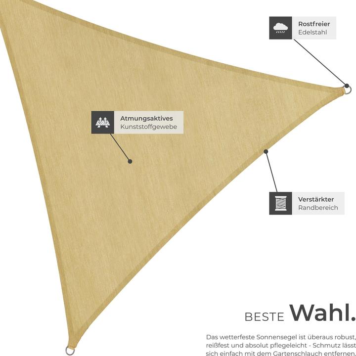 Produktbild tectake Sonnensegel (360 x 360 x 360 cm)