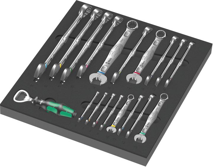 Wera 9731 Foam insert 6003 Joker set 1 (12 mm, 17 mm, 11 mm, 13 mm, 15 mm, 24 mm, 10 mm, 19 mm, 14 mm, 20 mm, 21 mm, 16 mm, 18 mm, 22 mm)
