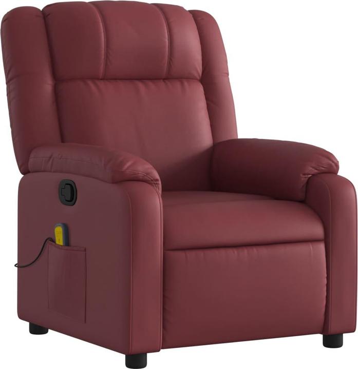 Image du produit VidaXL Fauteuil de massage vin rouge similicuir,Couleur : vin rouge,Matériaux