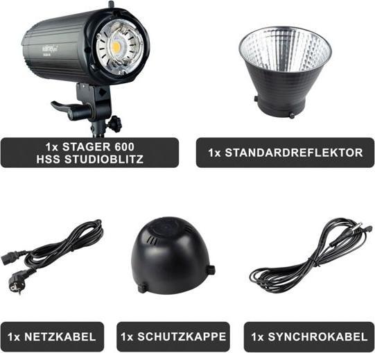Produktbild Walimex pro Stager 600 HSS Studioblitz (600 W, Blitzkopf)