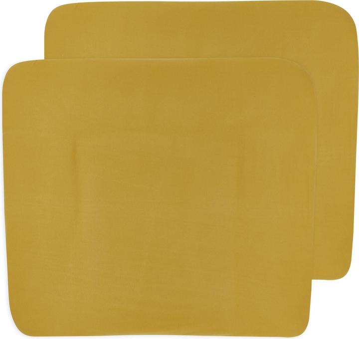 Meyco Changing mat cover 3K 2-pack Basic Jersey Honey Gold (85 x 75 cm)