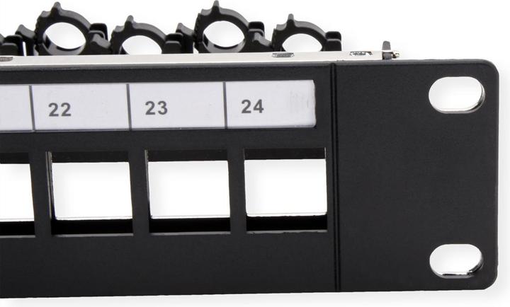 Actual product image Roline 19" Keystone module rack, empty, 24P. shielded