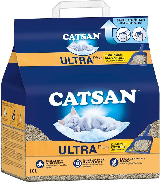 Produktbild Catsan Ultra Plus (Klumpend, Neutralisierend, Biologisch abbaubar, 10.30 kg)
