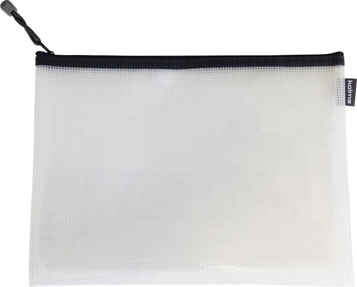 Kolma Reissverschlusstasche Mesh Bag A4 anthrazit