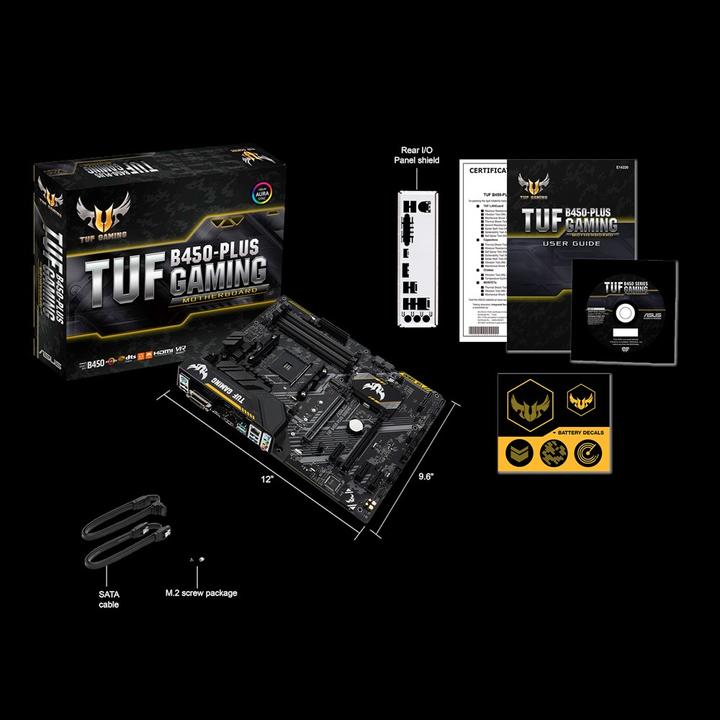 Produktbild ASUS TUF B450 Plus Gaming (AM4, AMD B450, ATX)