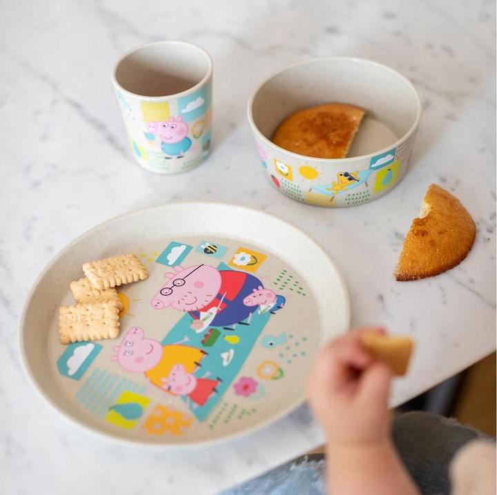 Actual product image Koziol Connect Peppa Pig Children's Tableware Set, 3-piece, Beige