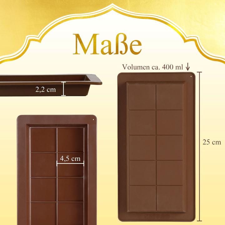 Produktbild Stoneline Dubai Schokolade Form 25x13x2,2 cm Set 2-teilig (22 cm)