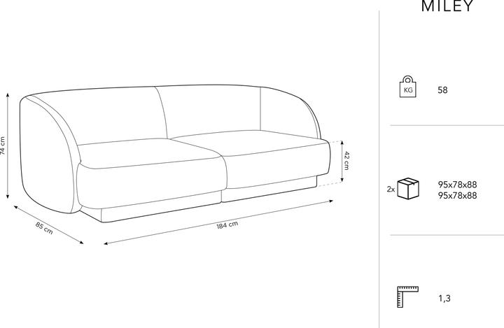 Actual product image Micadoni Miley (2 person sofa, 3-seater, 4-seater)