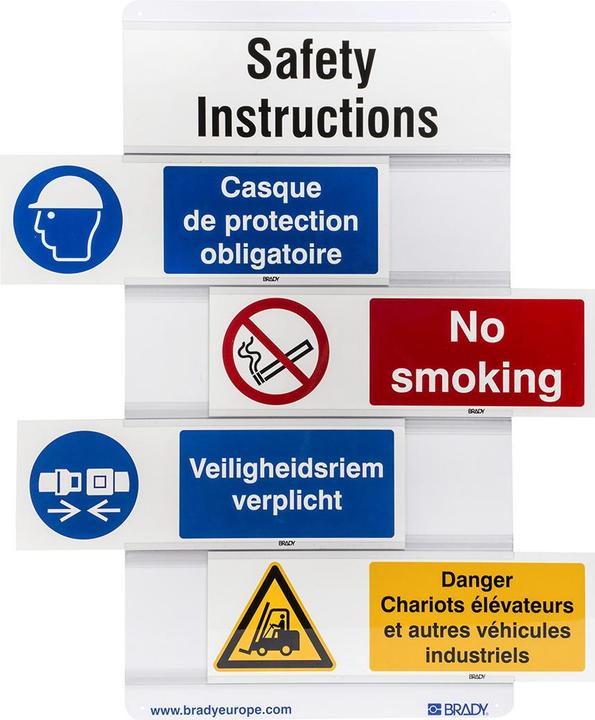 Actual product image Brady Safety insert signs - blank panel, PVC, white, 850 x 450mm (1 piece)