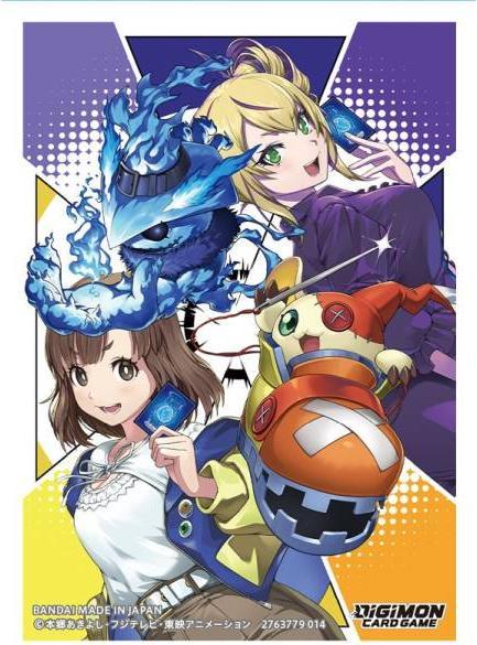 Actual product image Bandai Arisa & Violet 2025 Ver.1.0 - Digimon Card Game Official Sleeves