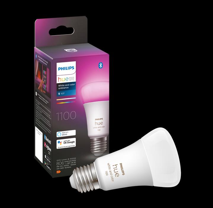 Immagine prodotto Philips Hue White & Color Ambiance BT (E27, 11 W, 1100 lm, 1 x, F)
