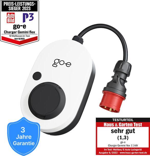 Actual product image Go-E Gemini flex (Type 2, 11 kW, 16 A, CEE16 red)